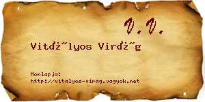 Vitályos Virág névjegykártya