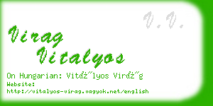 virag vitalyos business card